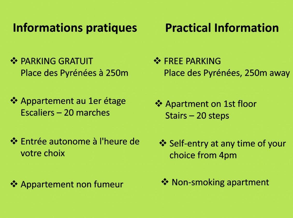 Le Montferrat - 65M2 - 2 Chambres - Rue De La Grotte - Hyper Centre Lourdes Eksteriør billede